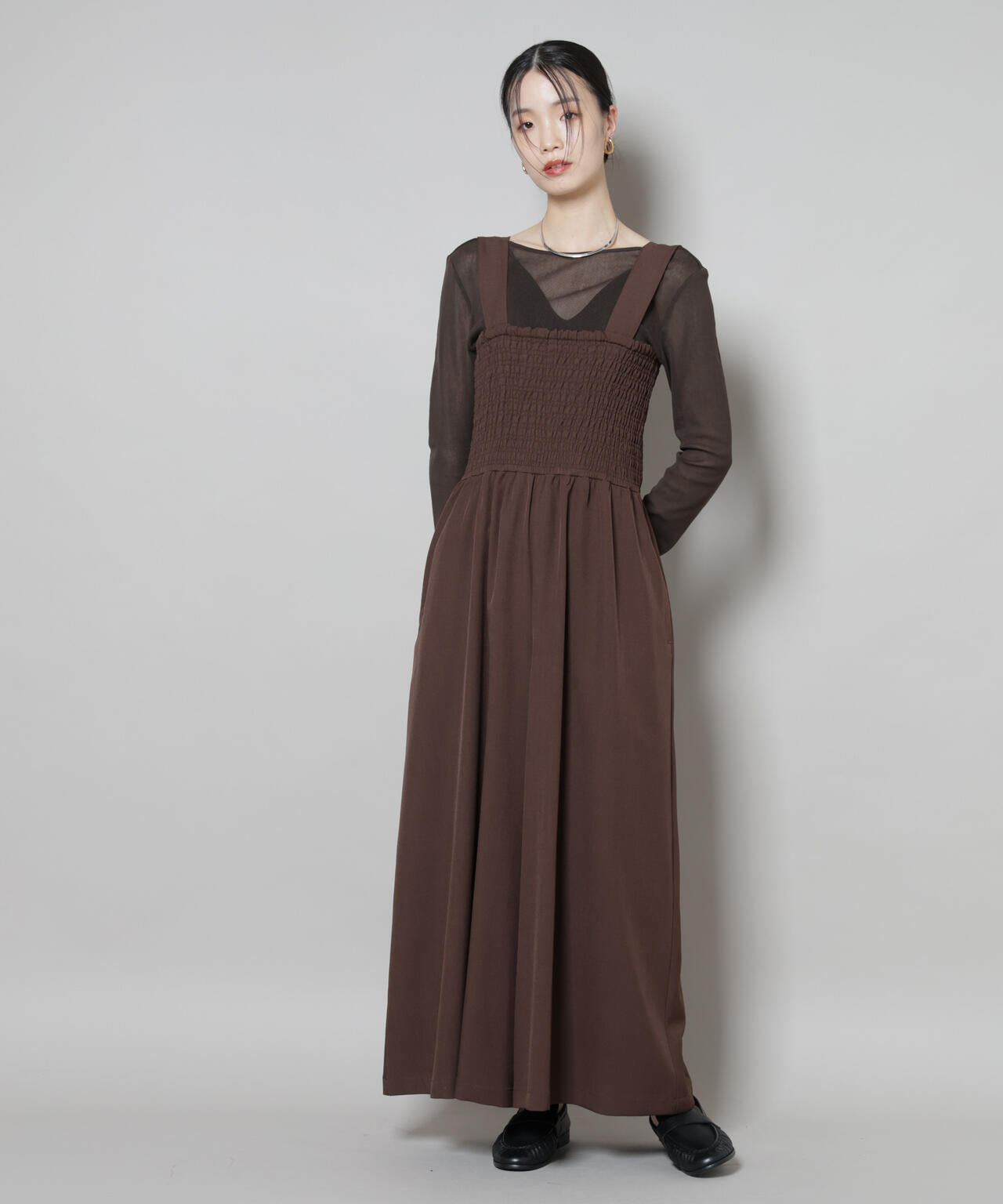 シャーリングサロペット 6735219317