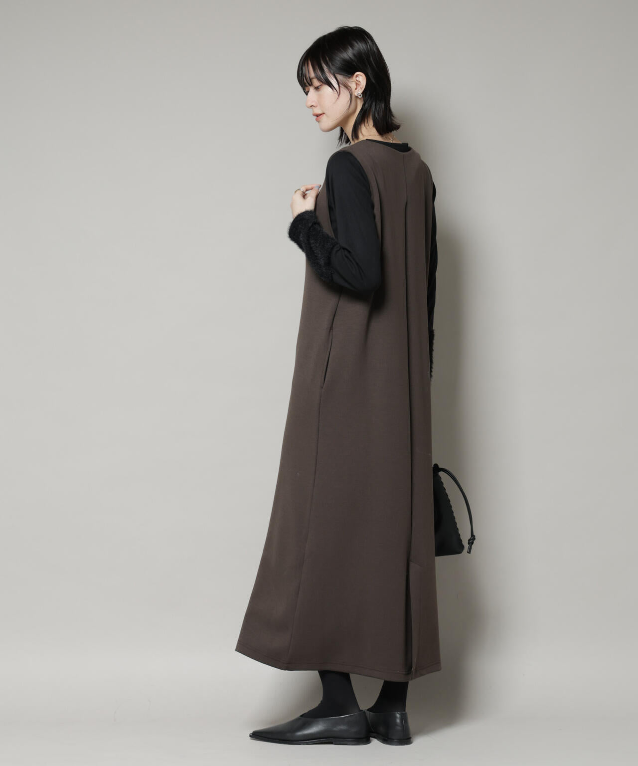 ジレワンピース×ファースリーブトップス アンサンブルセット 6735219320