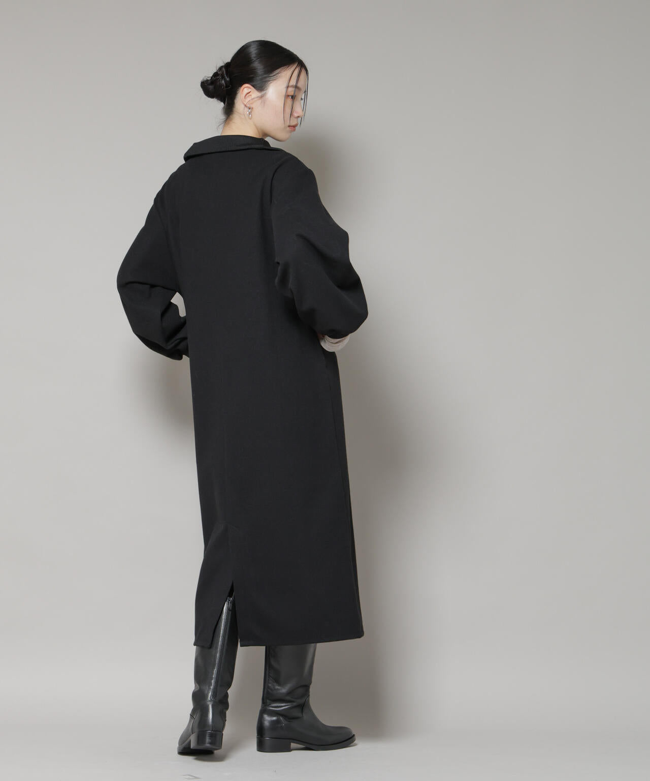 圧縮起毛 ハーフジップ ワンピース