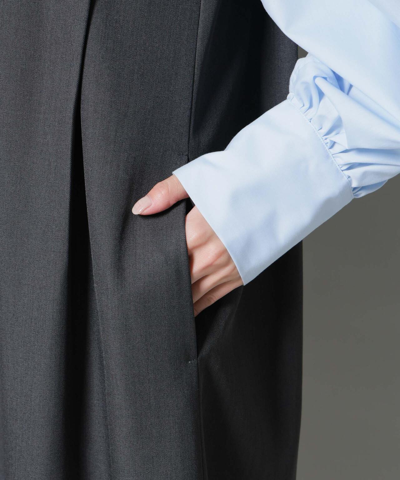 ショルダータックVネックワンピース 6735219323