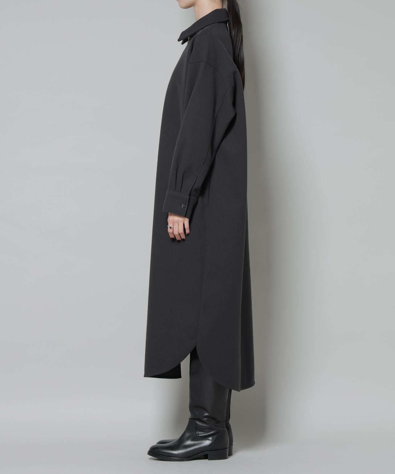 ソフトメルトン ジャージー ハーフジップ ワンピース