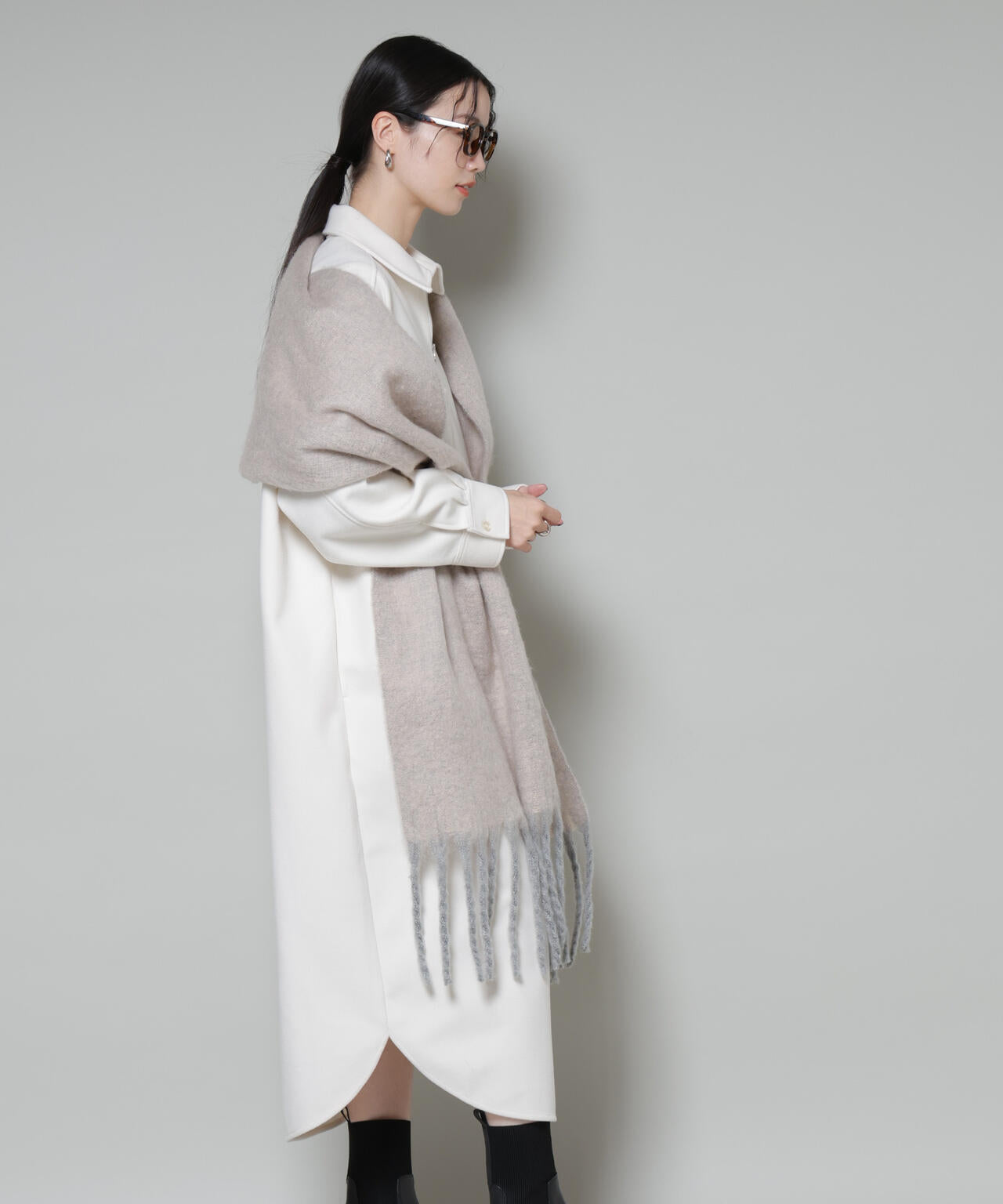 ソフトメルトン ジャージー ハーフジップ ワンピース