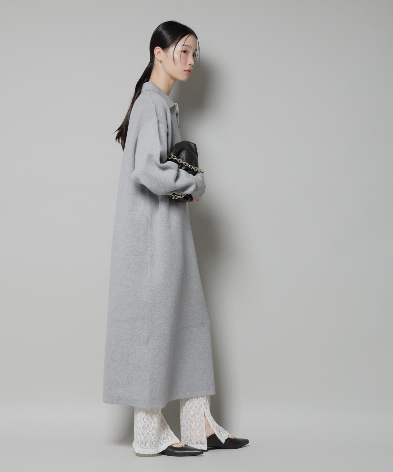 キタムラ　ニットワンピース　グレー　Mサイズ バッグモチーフニットワンピース｜キタムラオンラインショップ