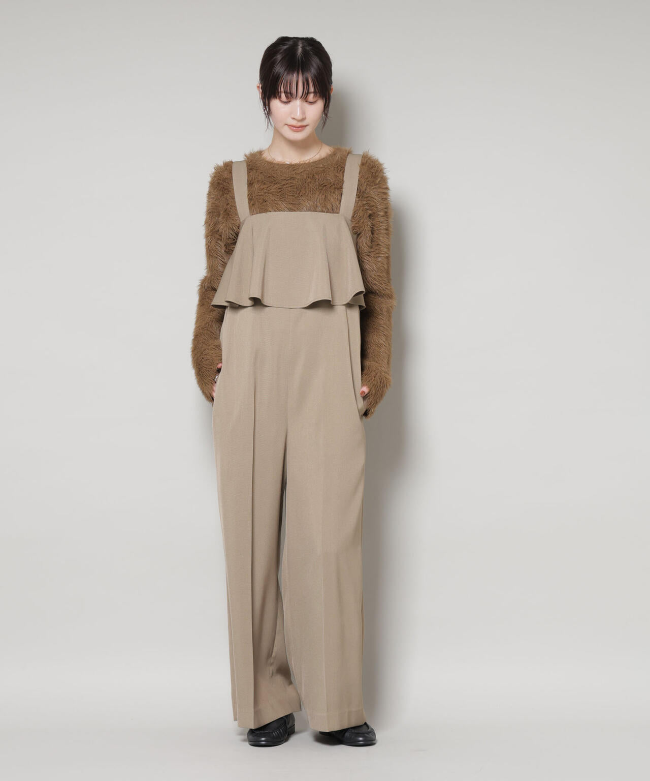 フロントフリルサロペットパンツ 6735219330