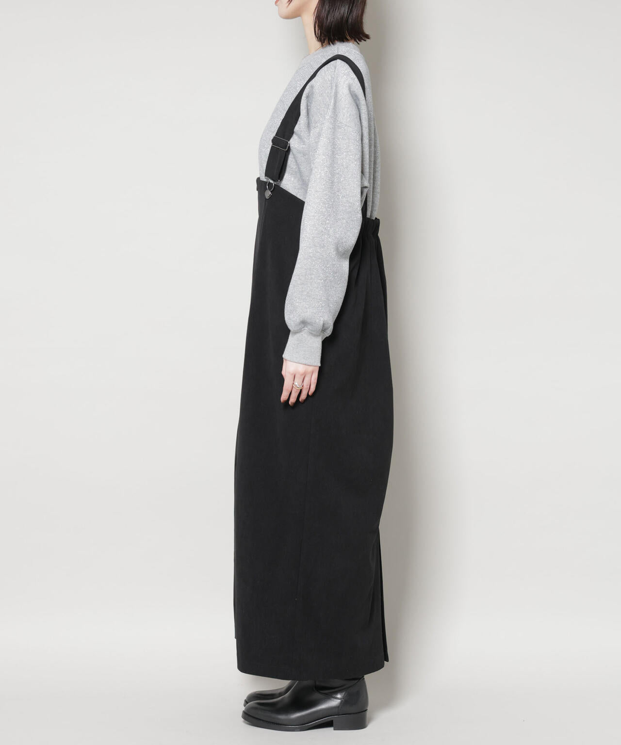 ストレッチ起毛ジャンパースカート(セットアップ可) 6735219331