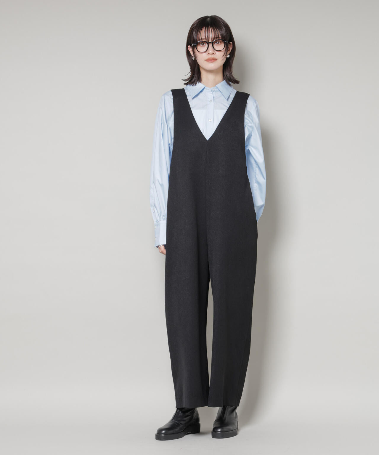 Vネックオールインワン 6735219333