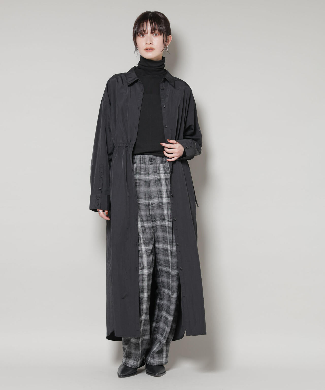 ナイロンタッサードロストシャツワンピース 6735219334