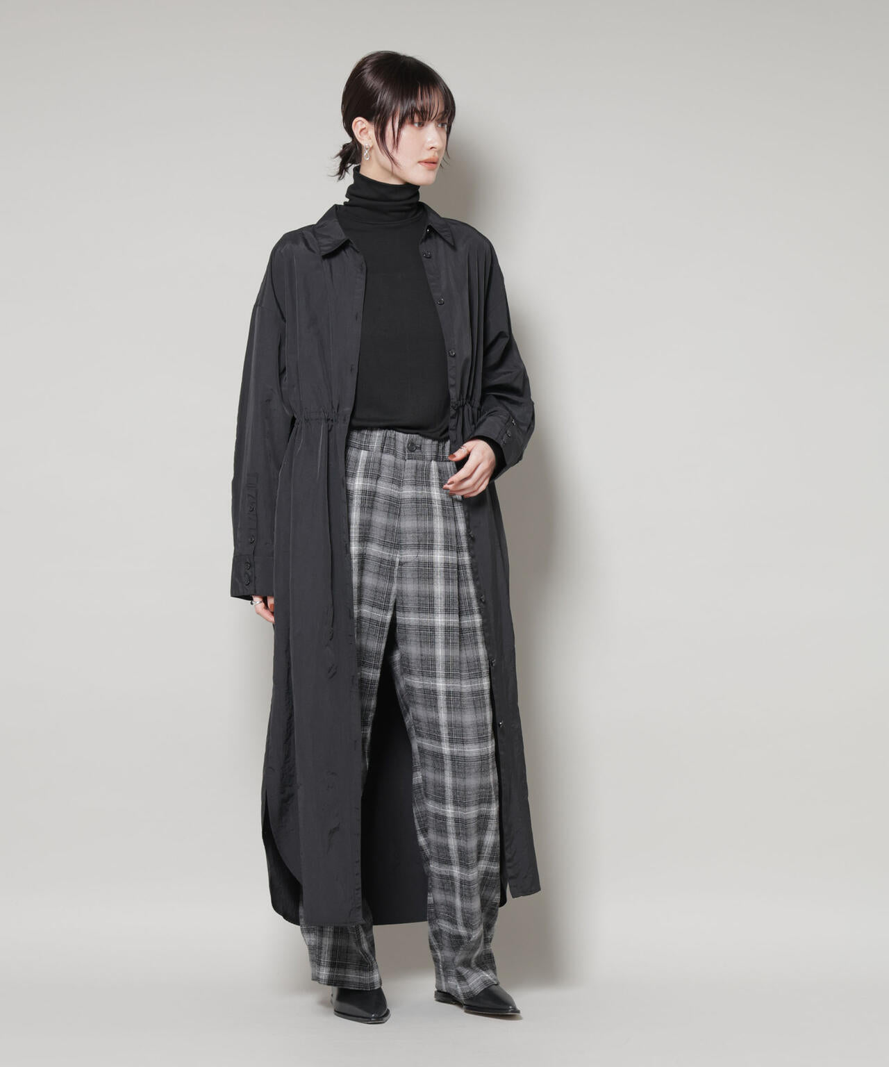 ナイロンタッサードロストシャツワンピース 6735219334