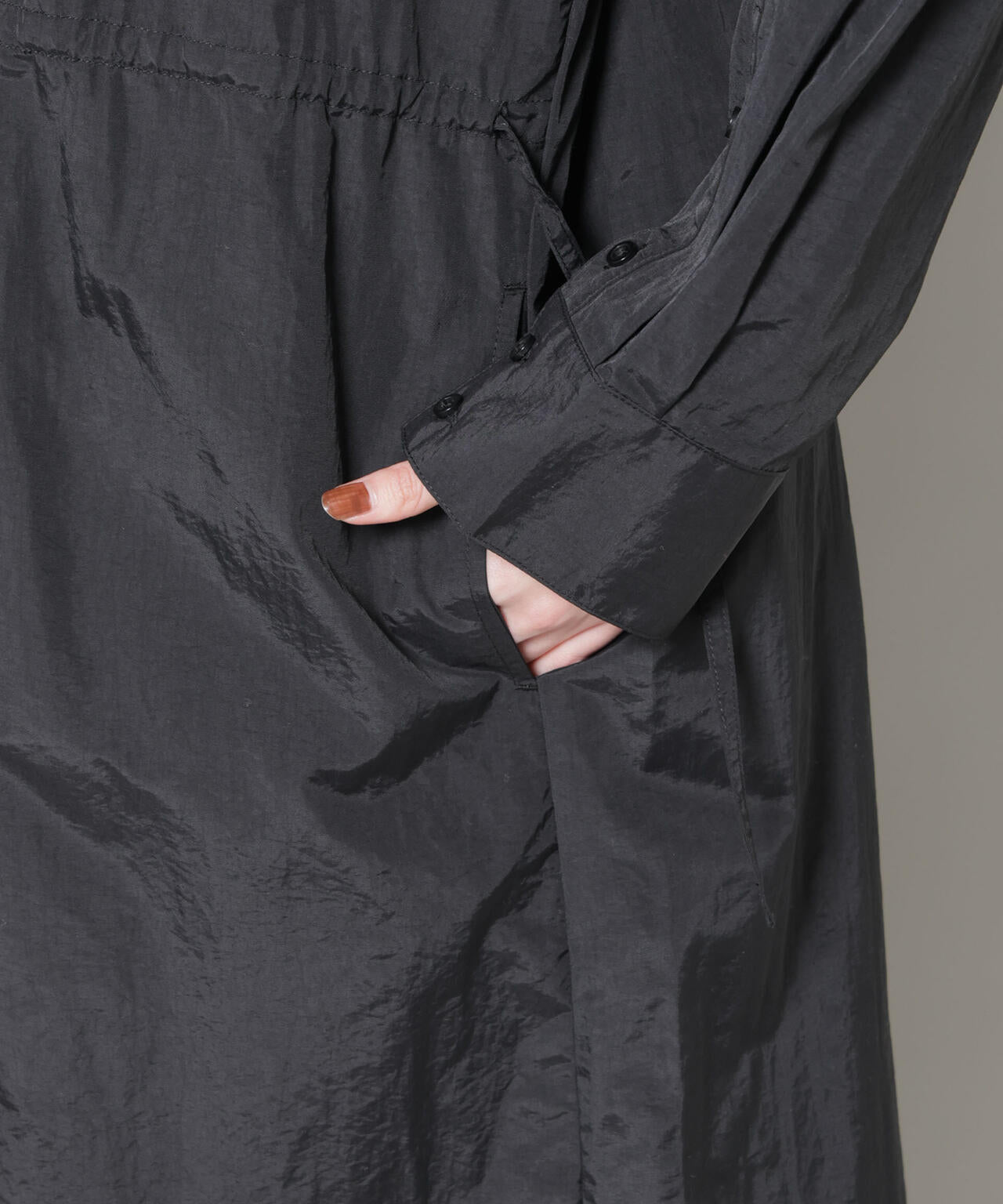 ナイロンタッサードロストシャツワンピース 6735219334