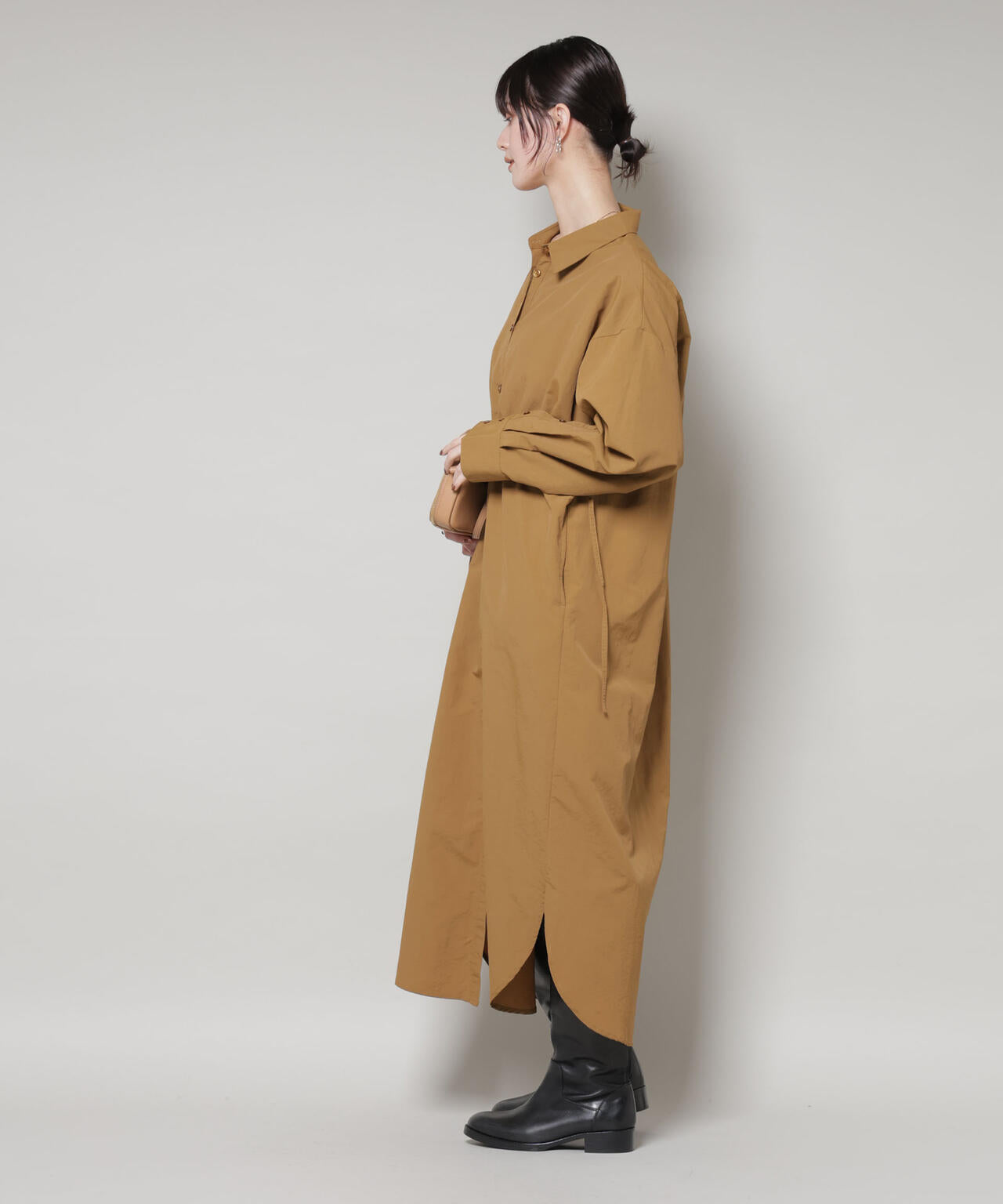 ナイロンタッサードロストシャツワンピース 6735219334