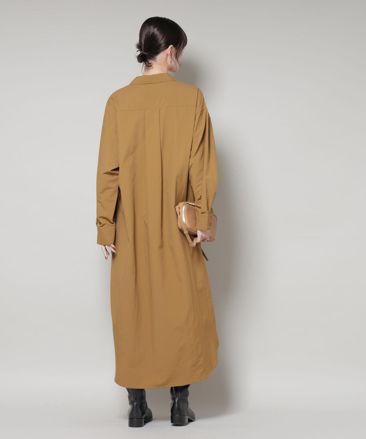 ナイロンタッサードロストシャツワンピース 6735219334