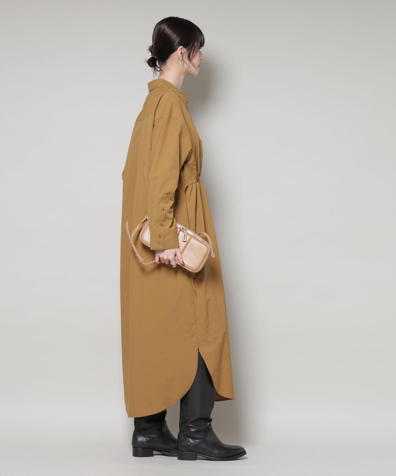 ナイロンタッサードロストシャツワンピース 6735219334