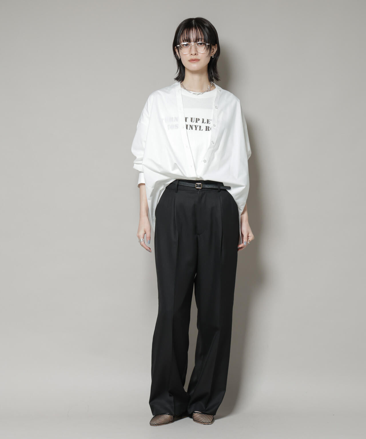 ノーク スタンドカラーシャツ nofl】今治ストライプスタンドカラーシャツ 644209590 | ナチュラル服