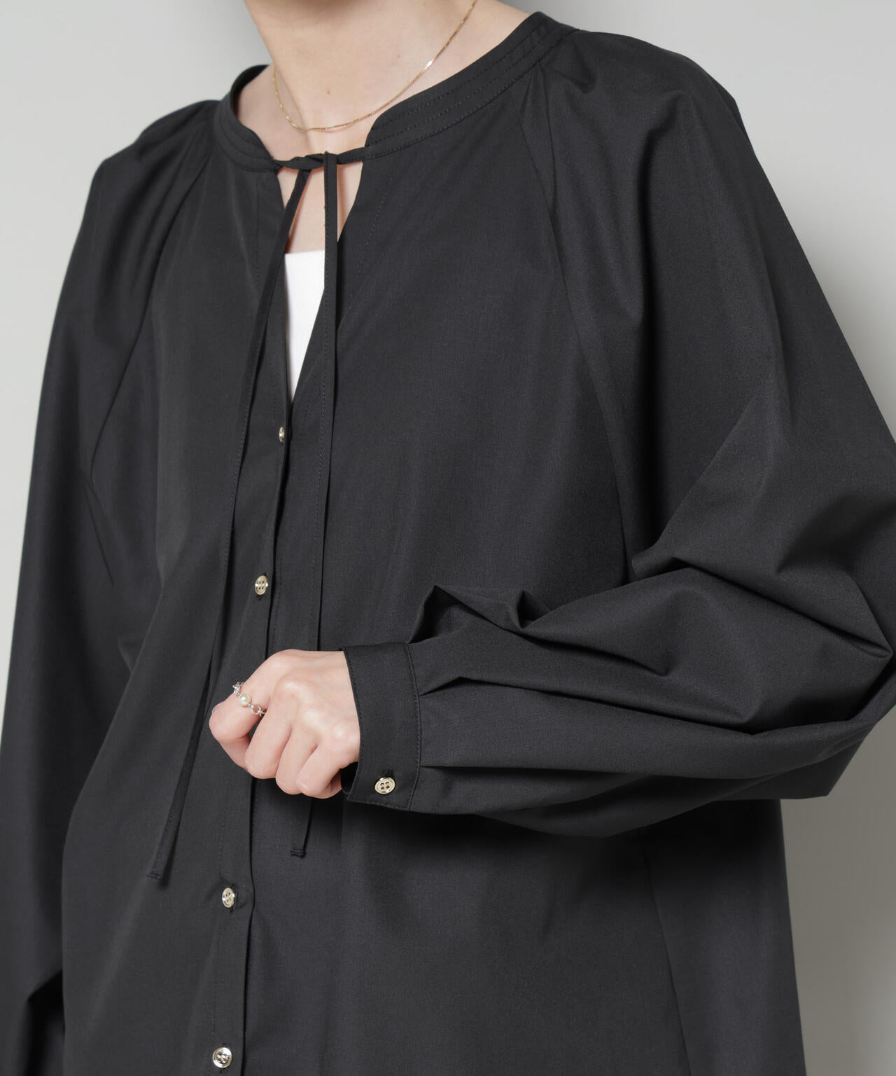 前後 2way ラグランスリーブ デザイン ブラウス