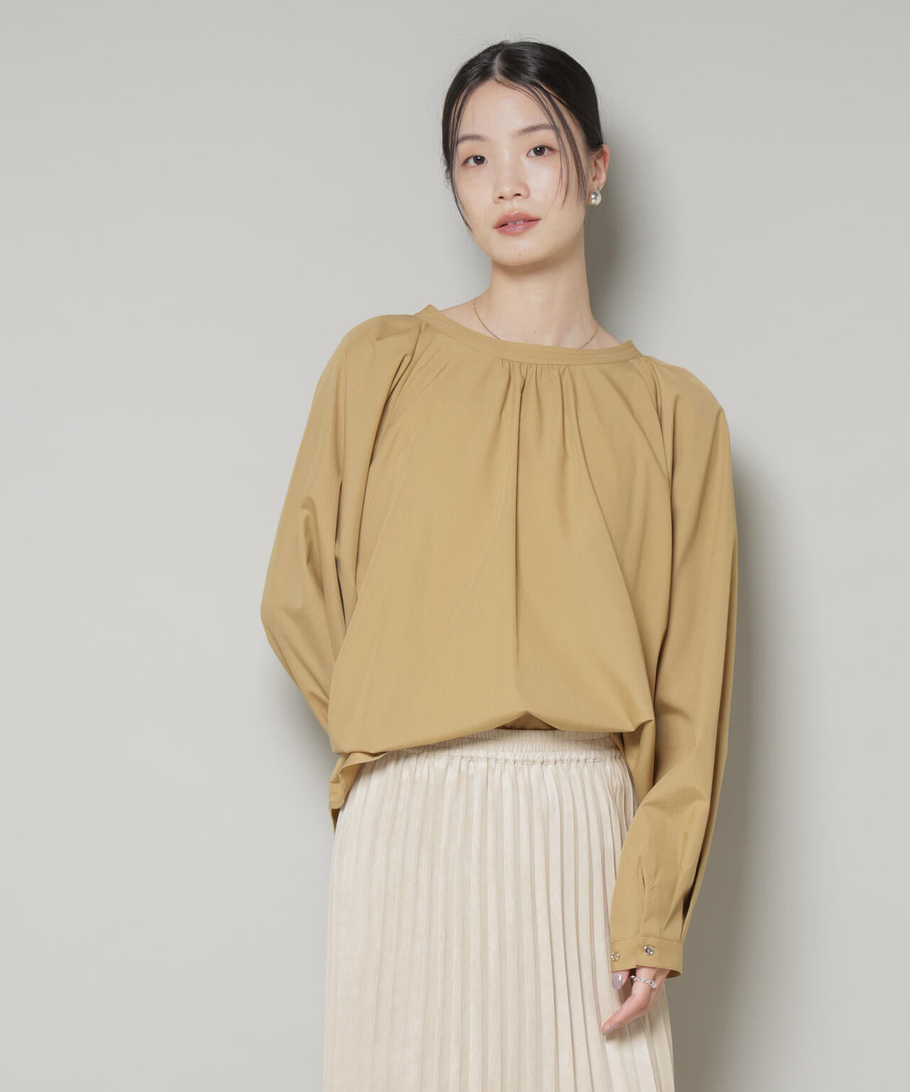 前後 2way ラグランスリーブ デザイン ブラウス