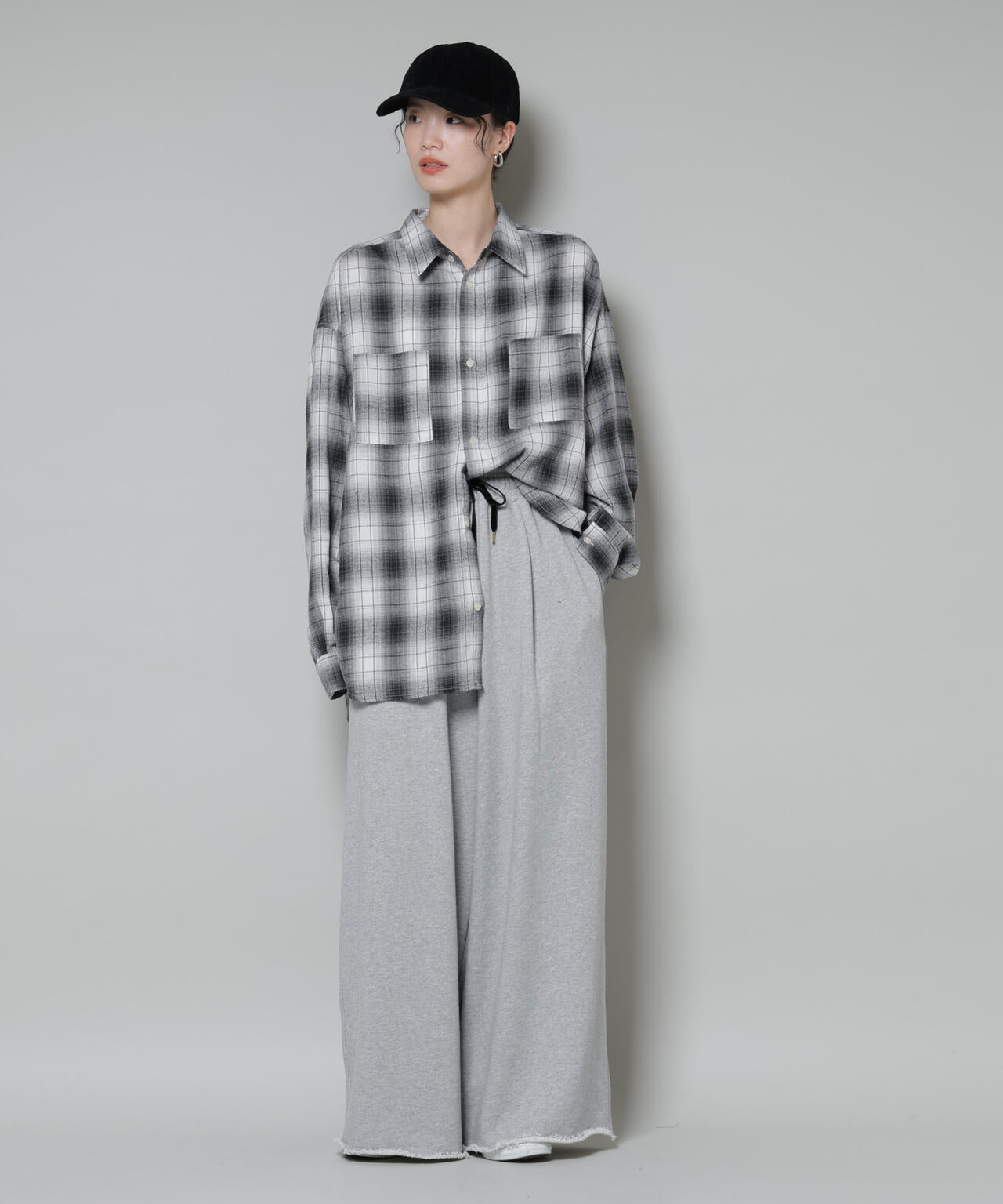 オーバーサイズチェックシャツ 6735220316