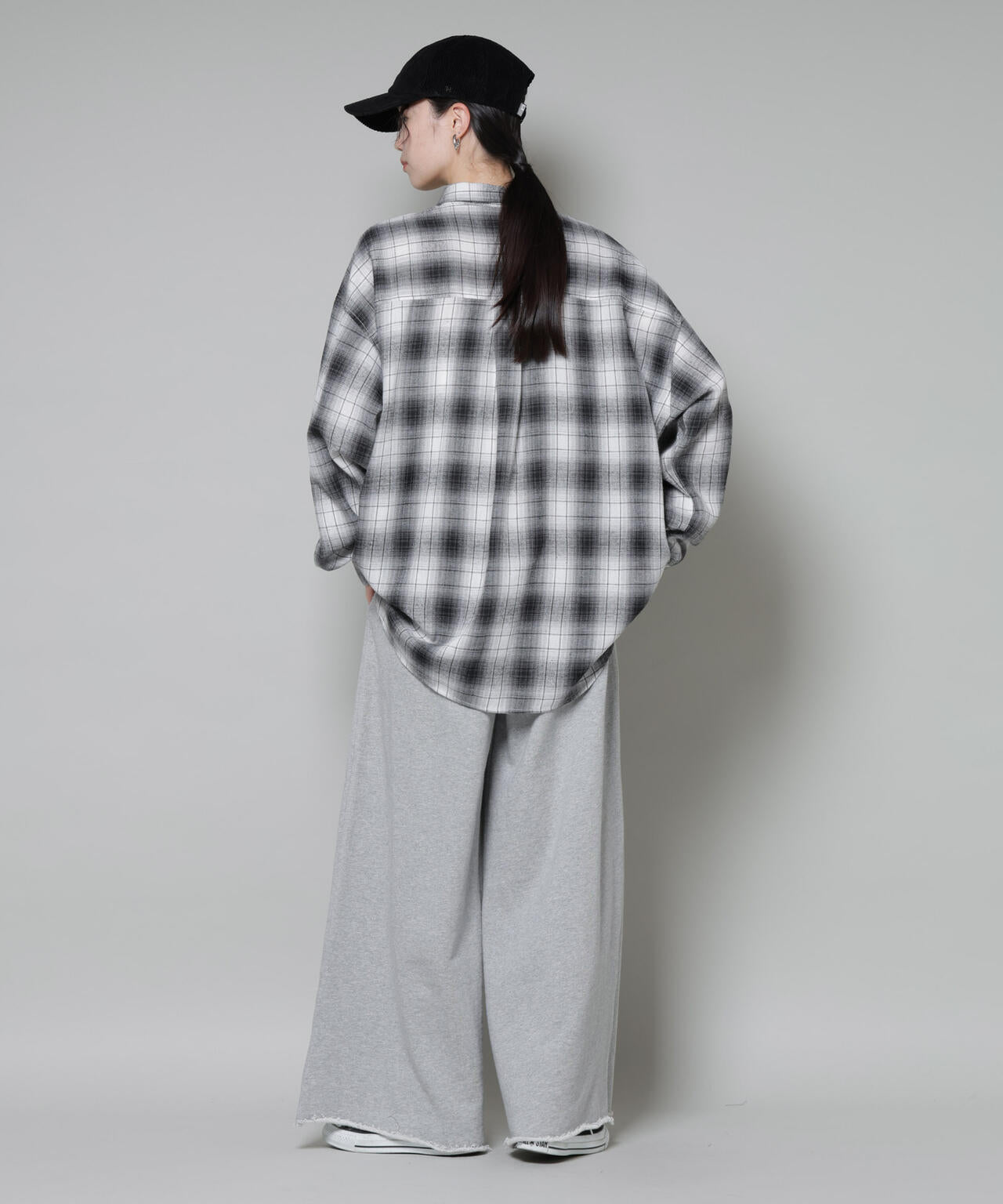 オーバーサイズチェックシャツ 6735220316