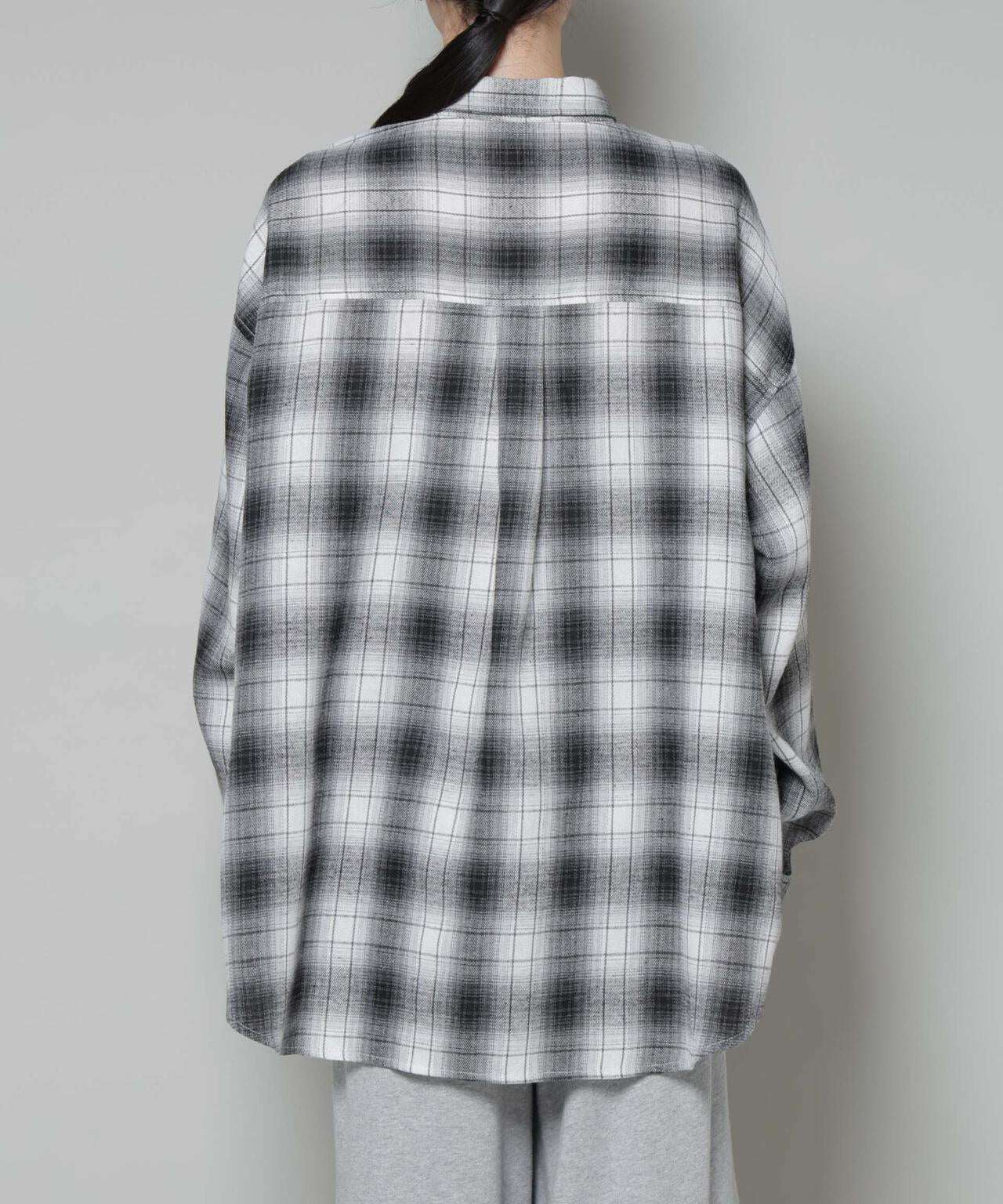 オーバーサイズチェックシャツ 6735220316