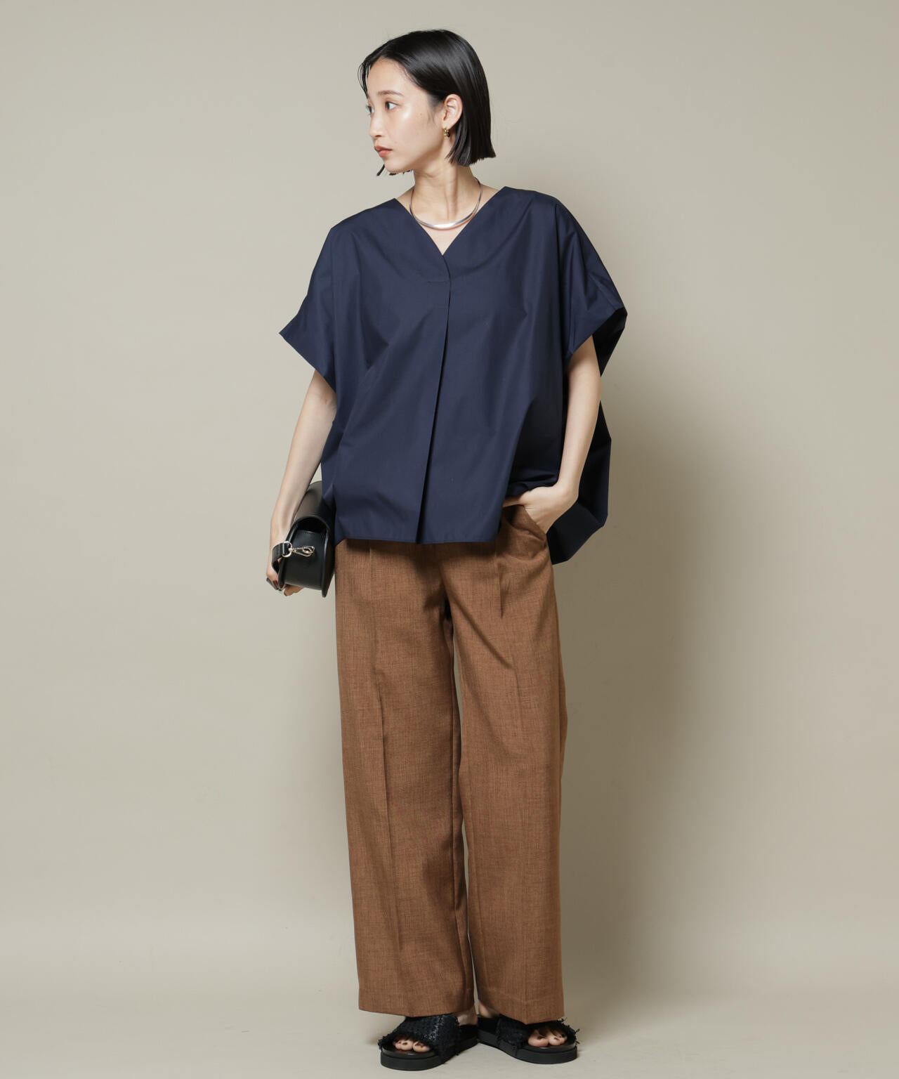 お歳暮 人気 オシャレ ドルマンワイドスキッパーブラウス ネイルチップ・付け爪