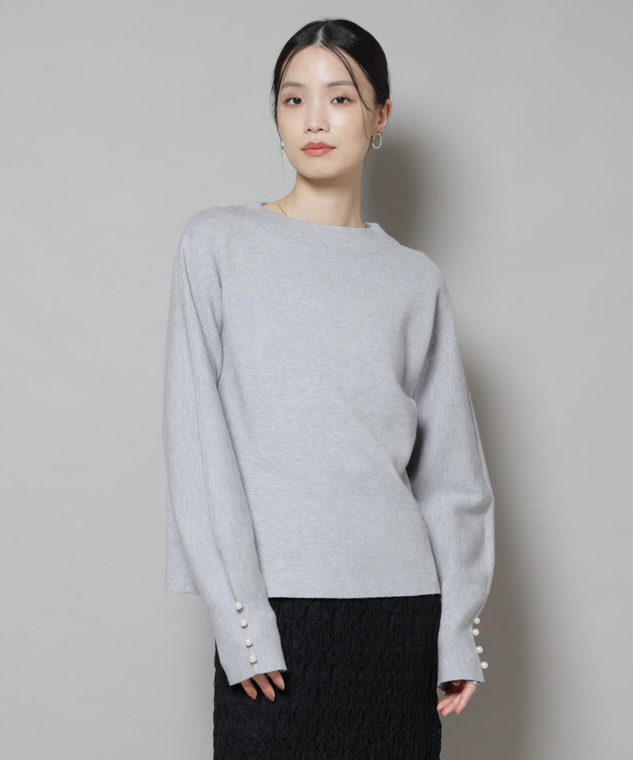 sono ホワイト　スターライトパールニットプルオーバー Sono - 22FW sono ホワイト パール パフィースリーブニットプル