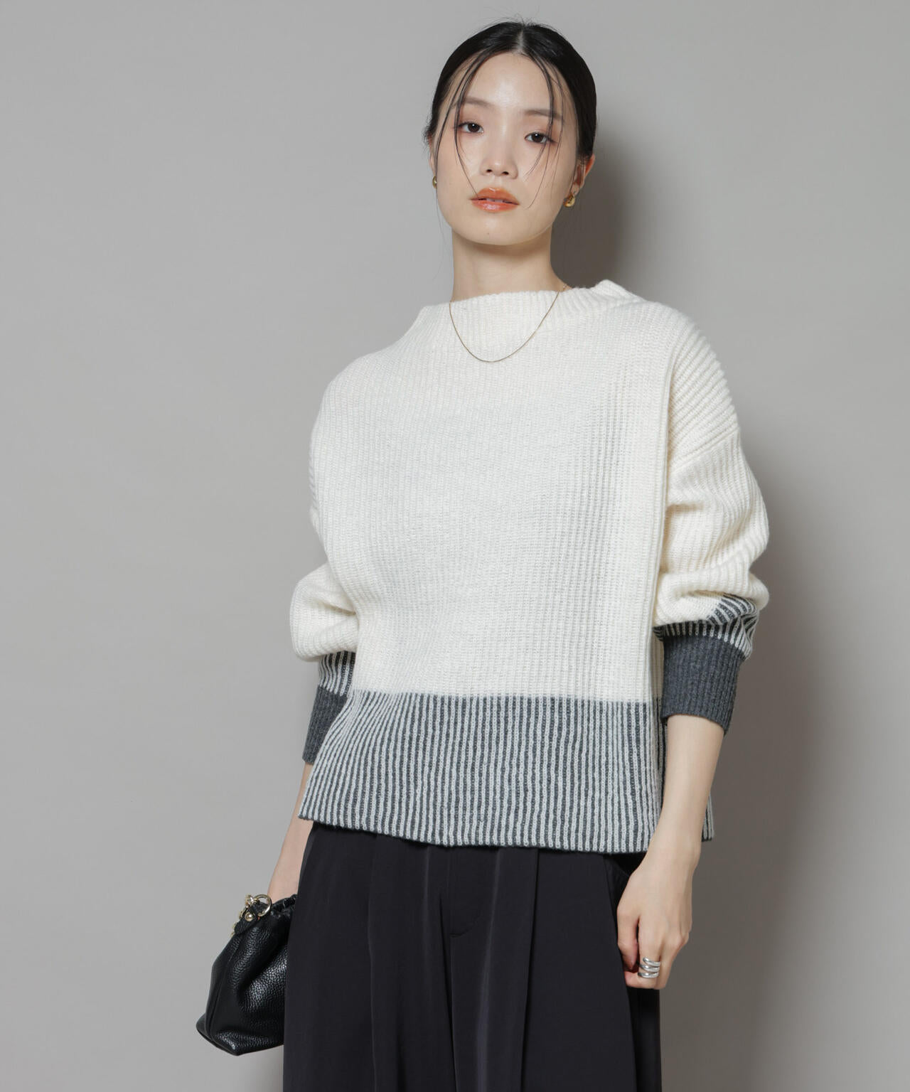 【新品】Acne Studios ストライプニット M 【コムドット】 シャドーストライプニットプルオーバー | NANO universe（ナノ