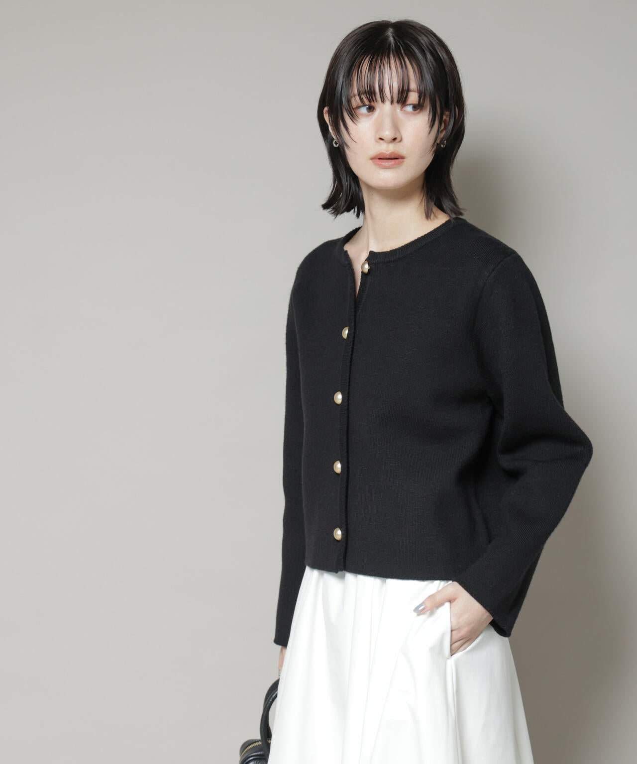 試着のみ　STILL BY HAND / ミラノリブニットジャケットカーディガン STILL BY HAND / スティル バイ ハンド】Milano Rib Knit Jacket