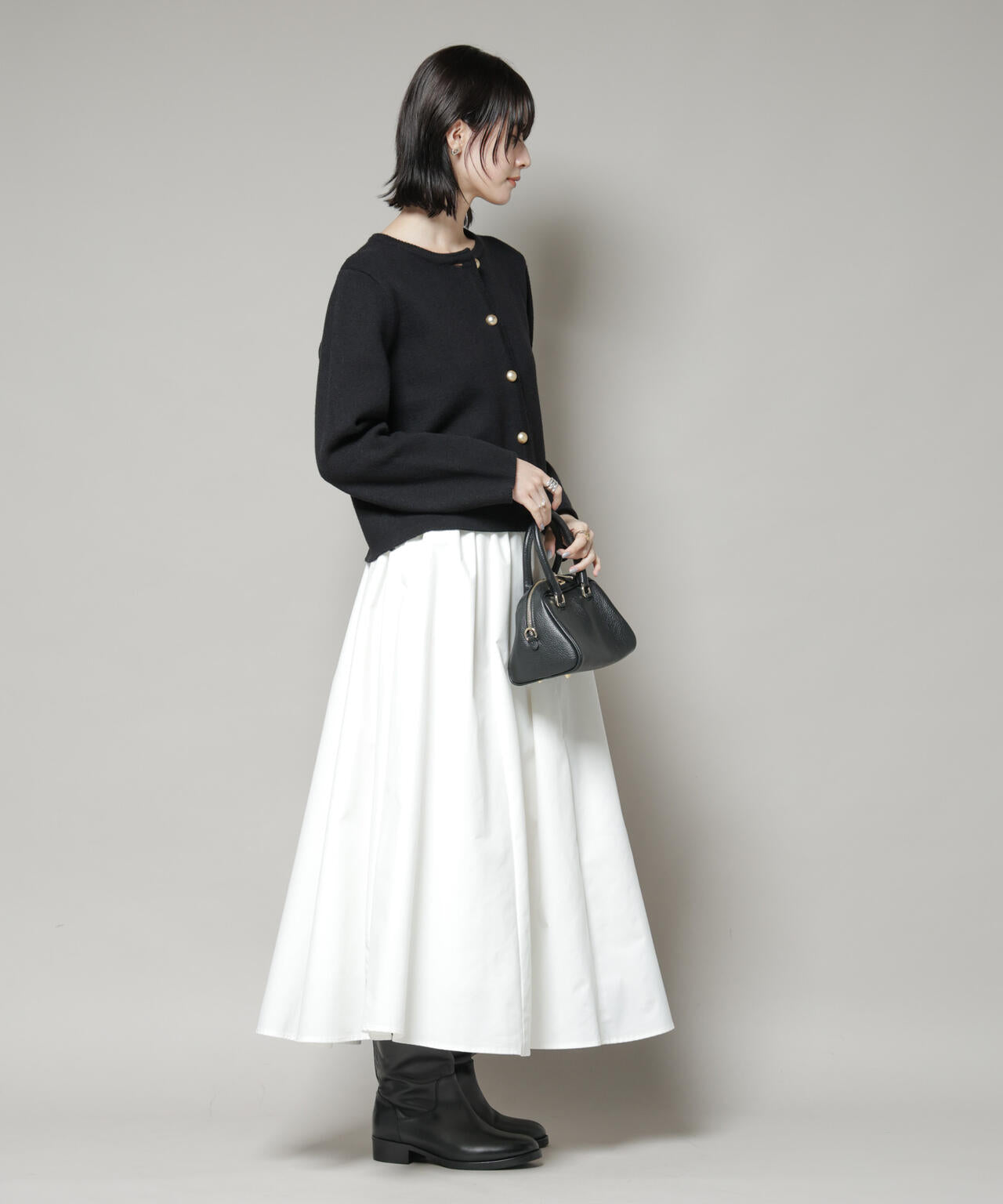 ミラノ リブ ニット ジャケット