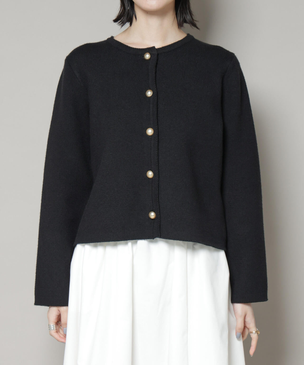 アメノチハレ　ミラノリブニットジャケット ミラノリブニットジャケット/ネイビー | Factelier (ファクトリエ)