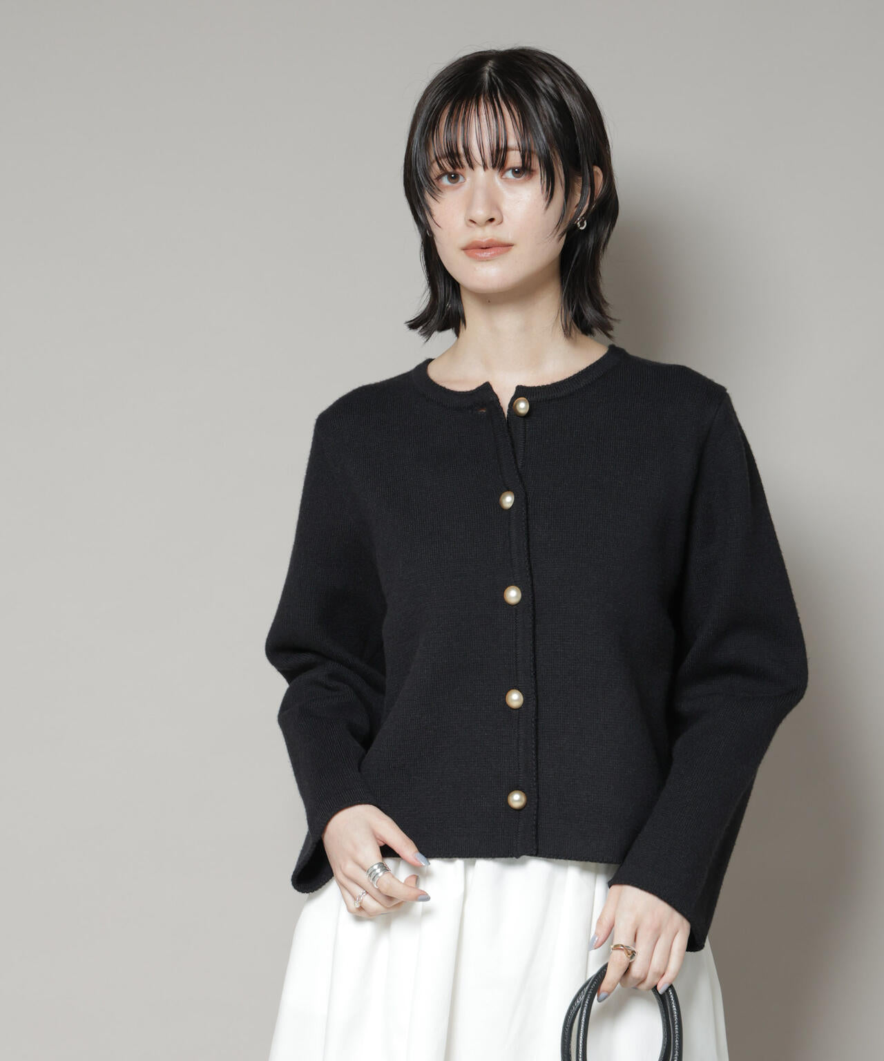 ミラノ リブ ニット ジャケット