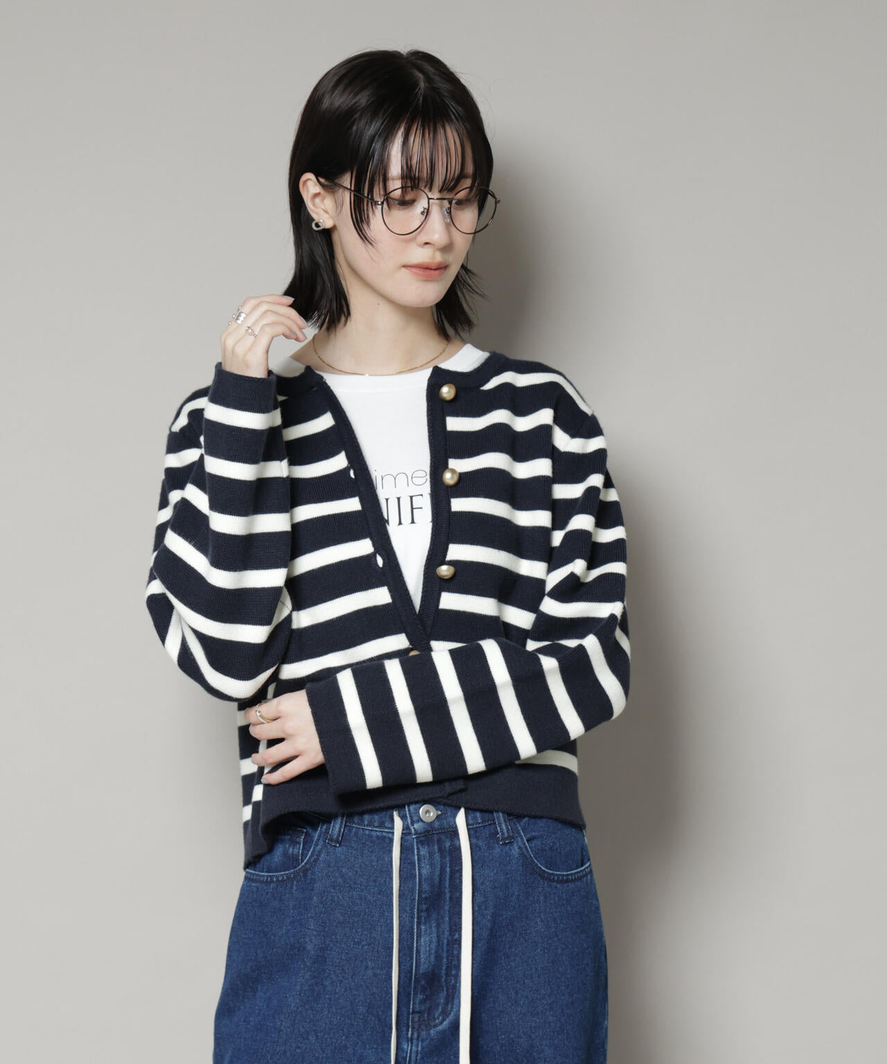 ミラノ リブ ニット ジャケット