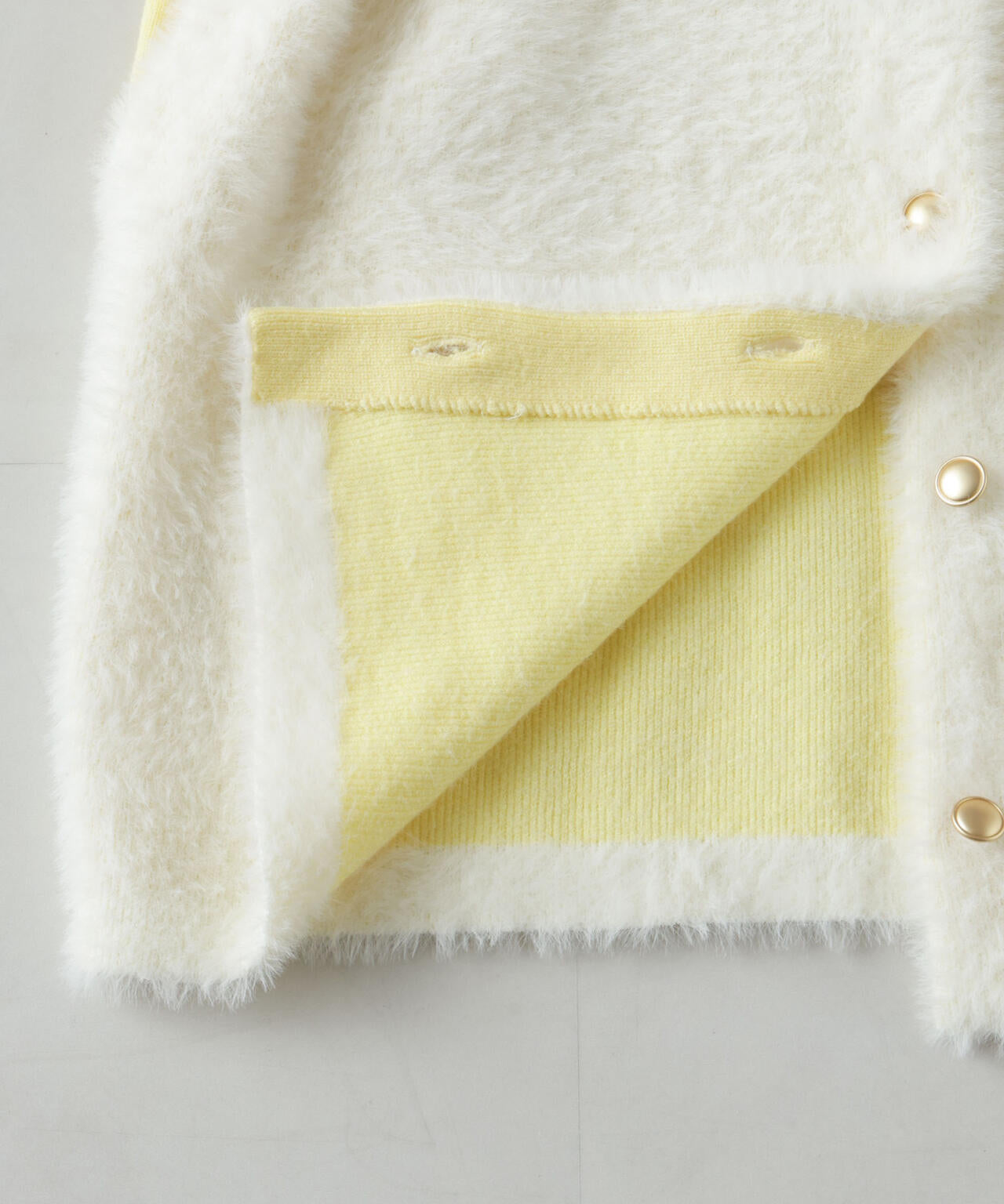 配色シャギーニットジャケット 6735222333