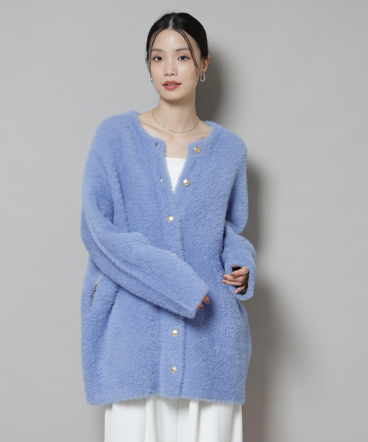 新品 24SS KNIT JACKET ニットジャケット Chunky Zip-Up Knit Jacket