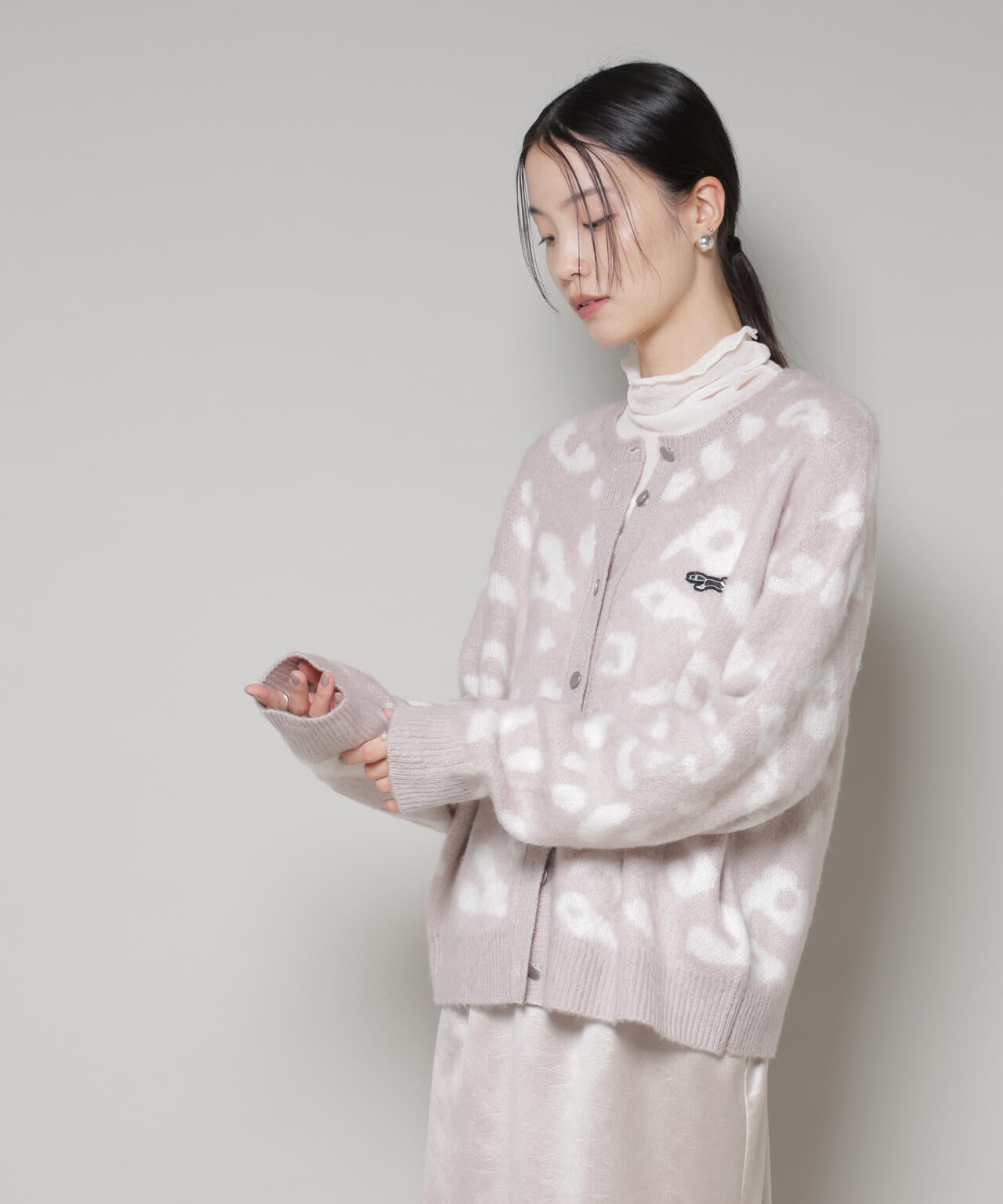PENNEYS 別注 TheFOX レオパード クルー カーディガン