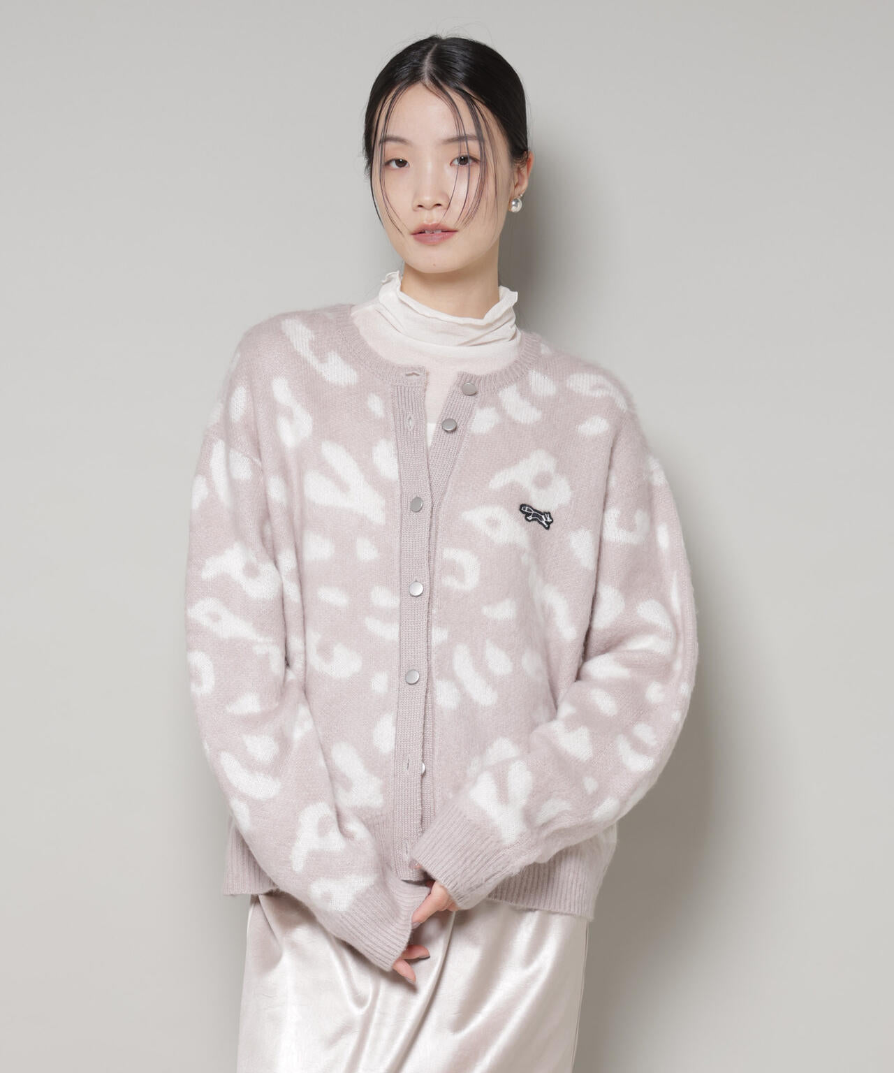 PENNEYS 別注 TheFOX レオパード クルー カーディガン