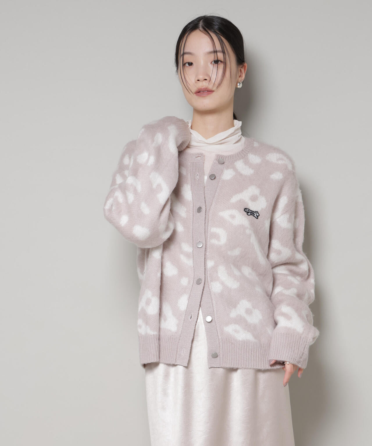 PENNEYS 別注 TheFOX レオパード クルー カーディガン