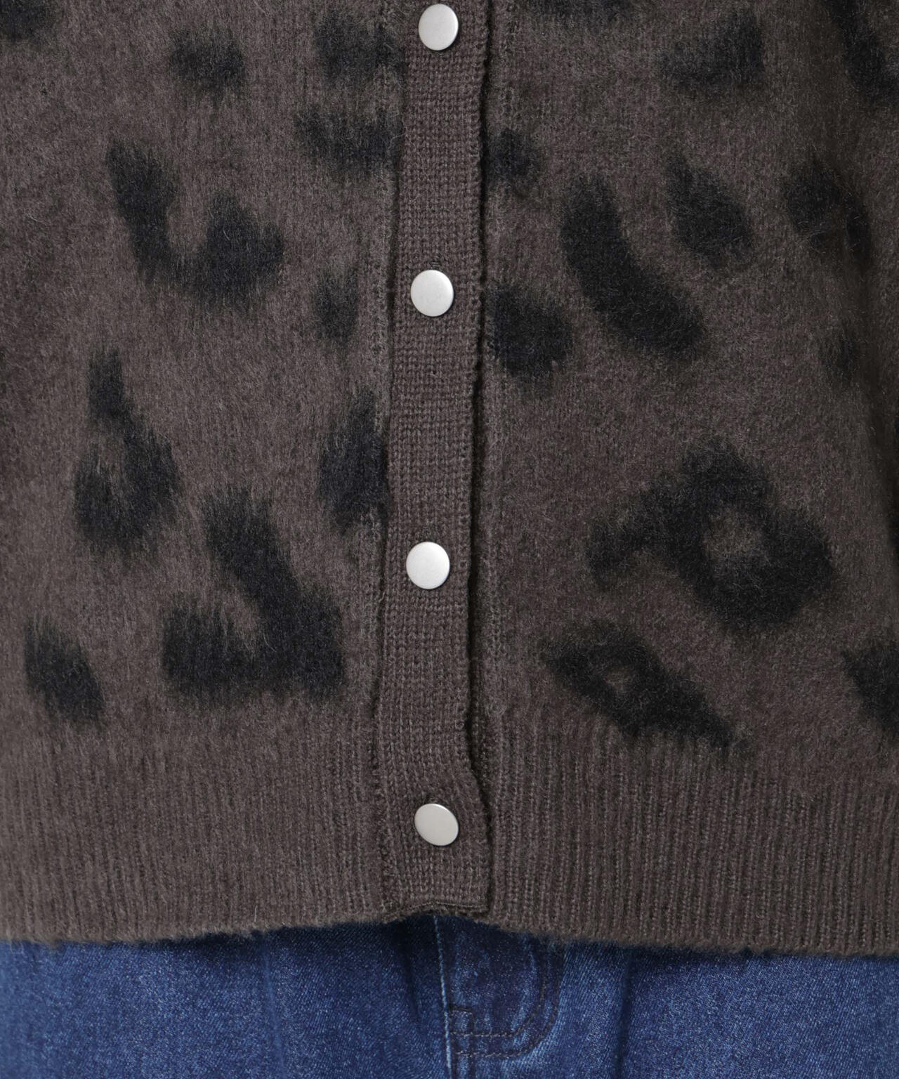 PENNEYS 別注 TheFOX レオパード クルー カーディガン