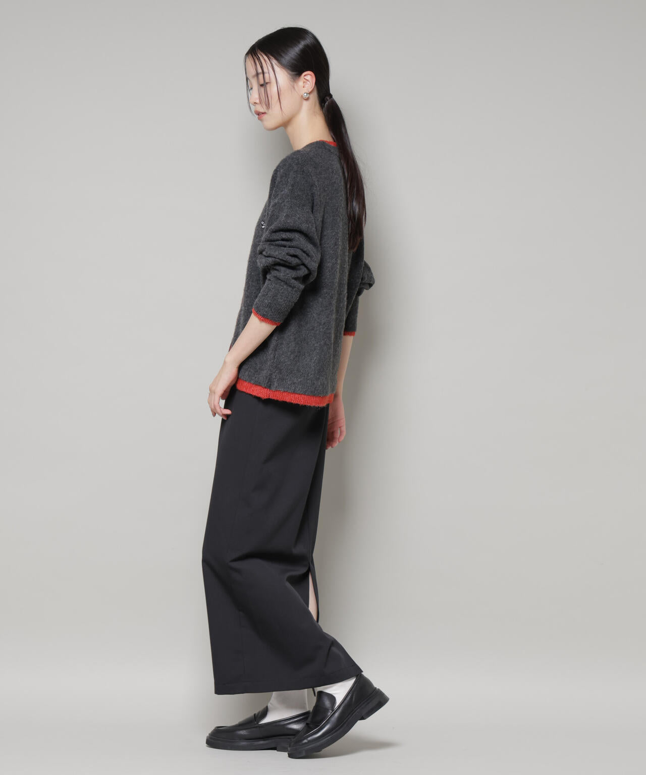 PENNEYS 別注 TheFOX バイカラー Vネック カーディガン