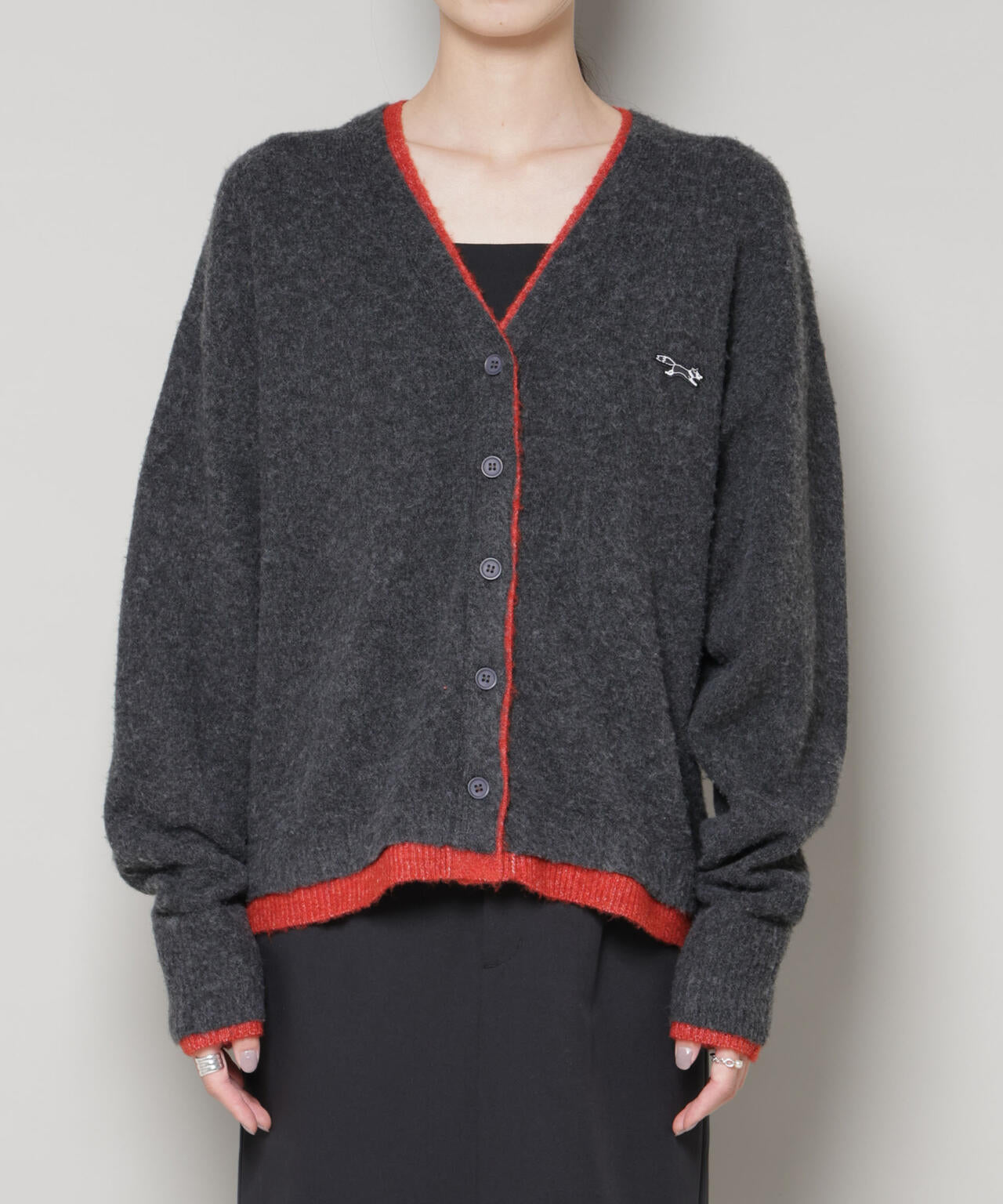 PENNEYS 別注 TheFOX バイカラー Vネック カーディガン