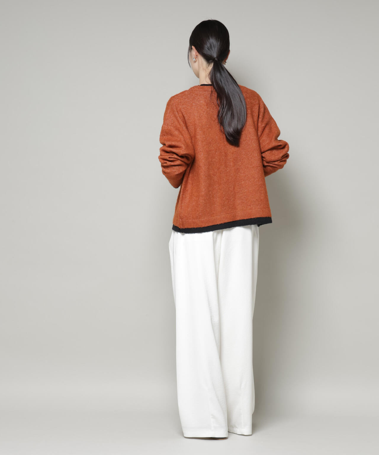 PENNEYS 別注 TheFOX バイカラー Vネック カーディガン