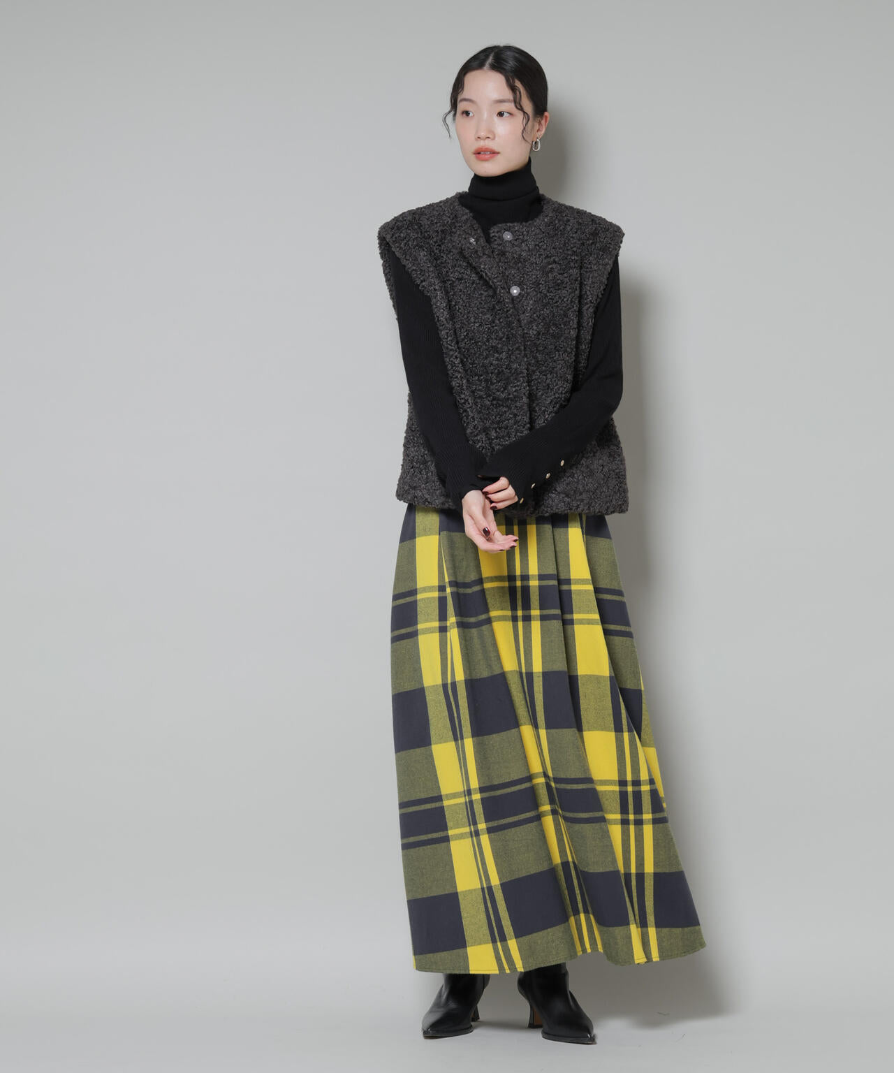 洗濯機洗可メタルボタンリブニット 6735222343