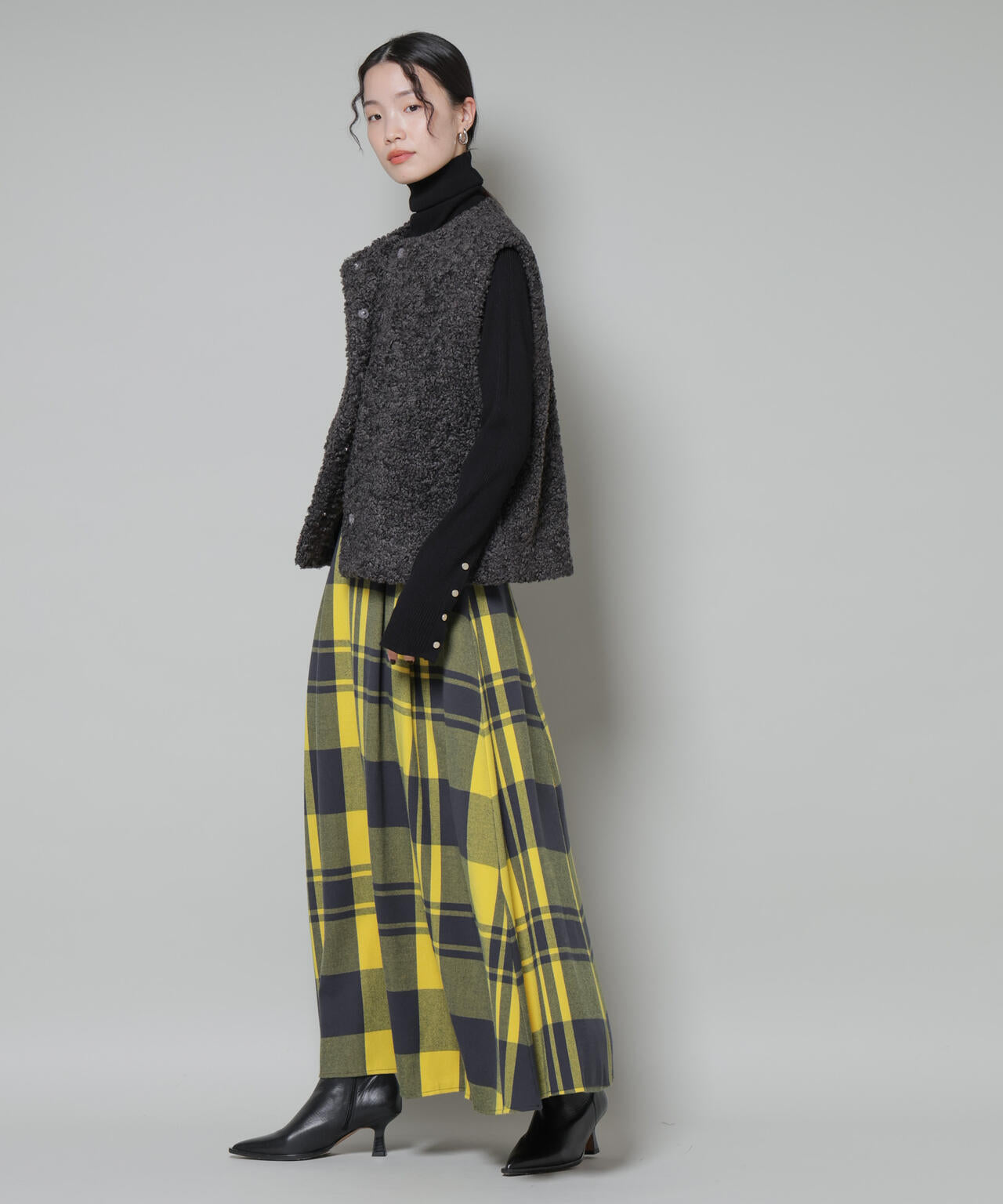 洗濯機洗可メタルボタンリブニット 6735222343