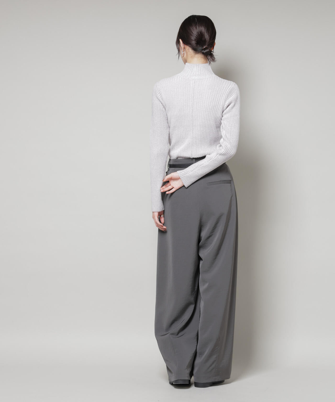 前後2wayボタンネックベロアモールニット 6735222347