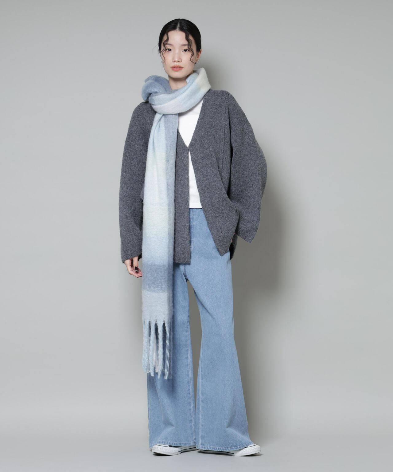 総針ニットジャケットカーディガン 6735222349