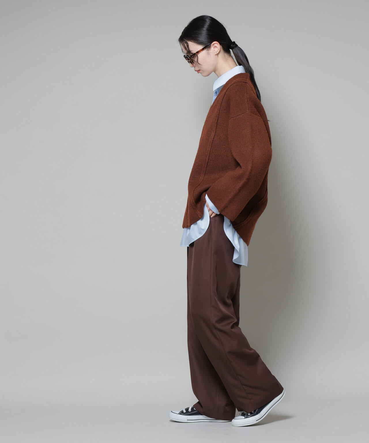 総針ニットジャケットカーディガン 6735222349