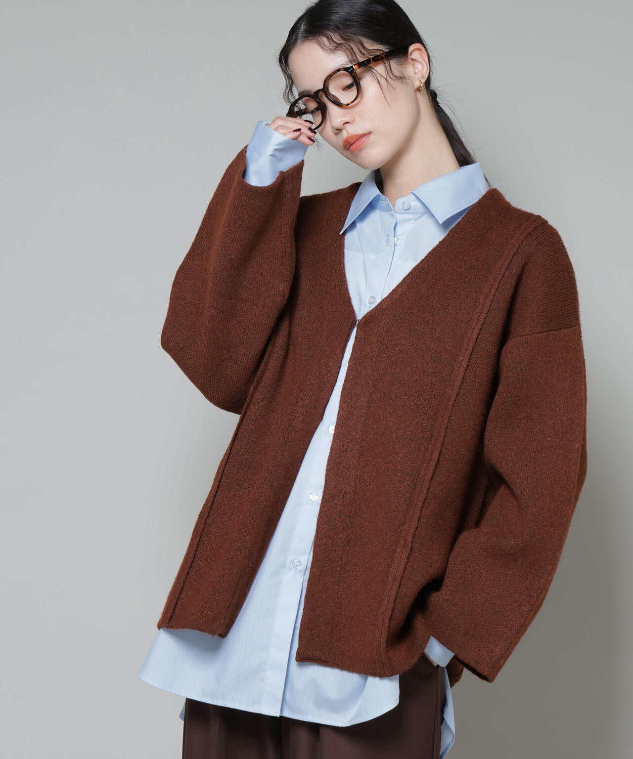 総針 ニットジャケット カーディガン