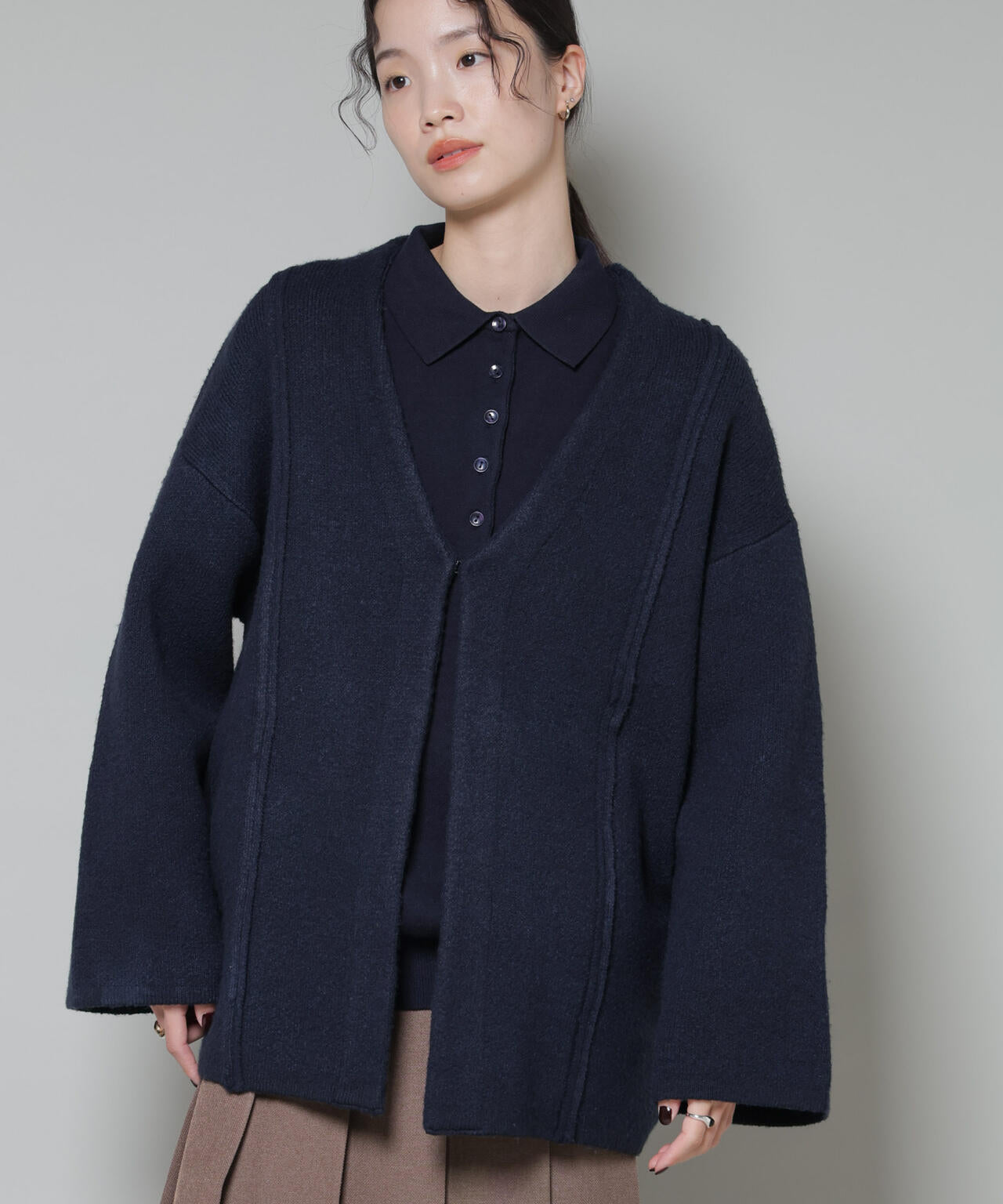 総針 ニットジャケット カーディガン