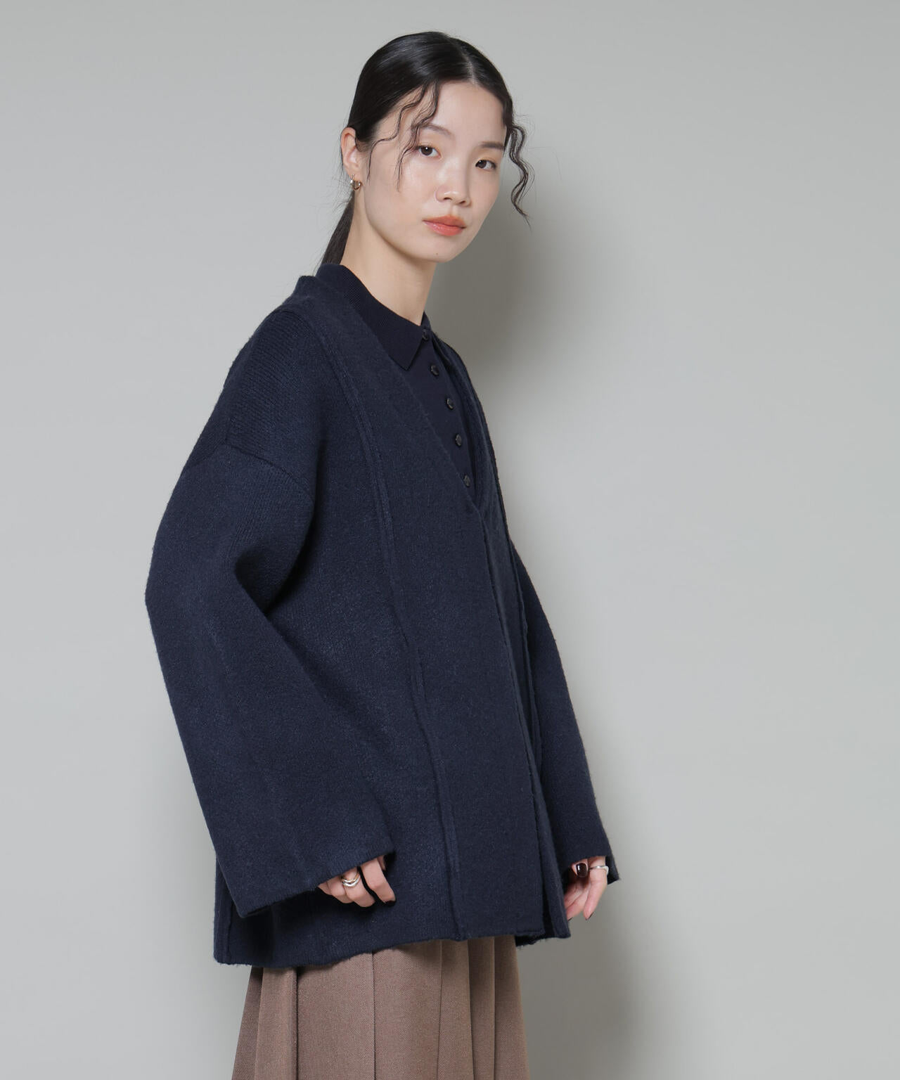 総針 ニットジャケット カーディガン