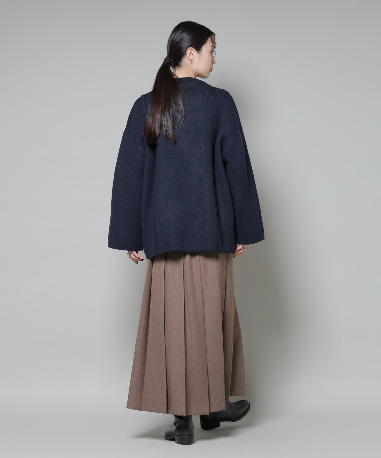 総針ニットジャケットカーディガン 6735222349