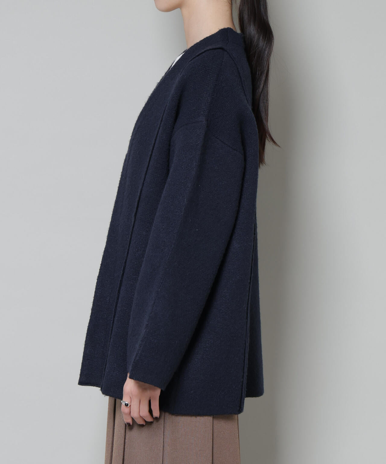 総針ニットジャケットカーディガン 6735222349