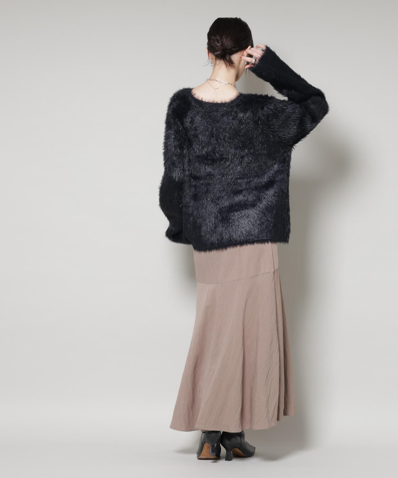 ミックスシャギーボートネックワイドニット 6735222352